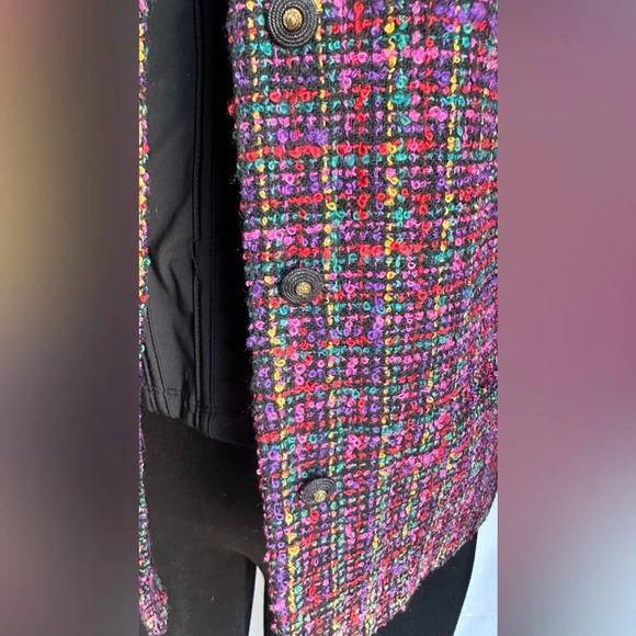 Vintage Orvis Blazer Tweed Jacket Women's Open Front Blazer Boho Chic Size M - Picture 7 of 14